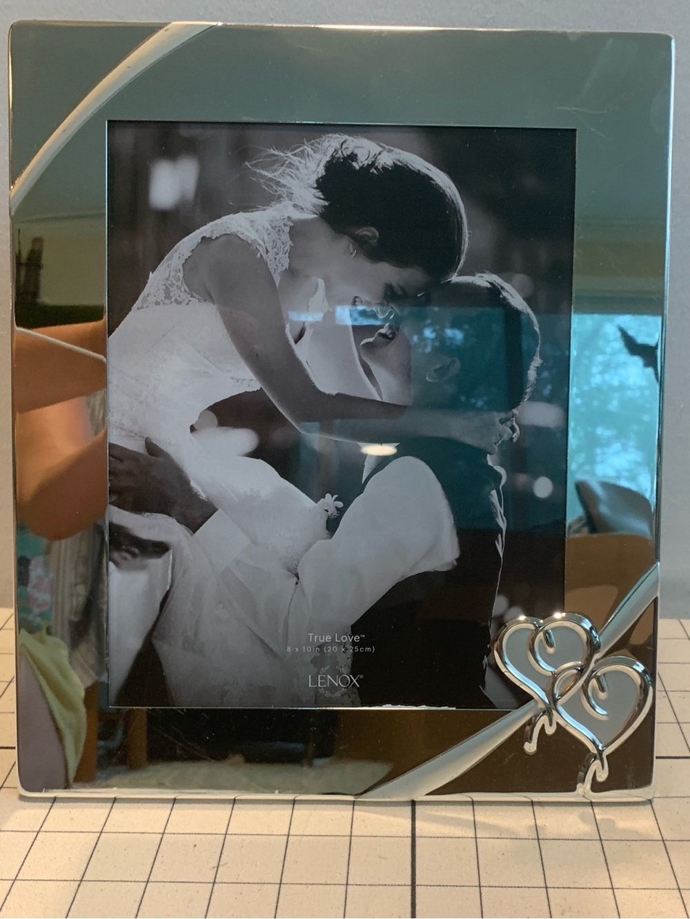 Lenox “True Love” Photo Frame with Interlocking Heart Accent